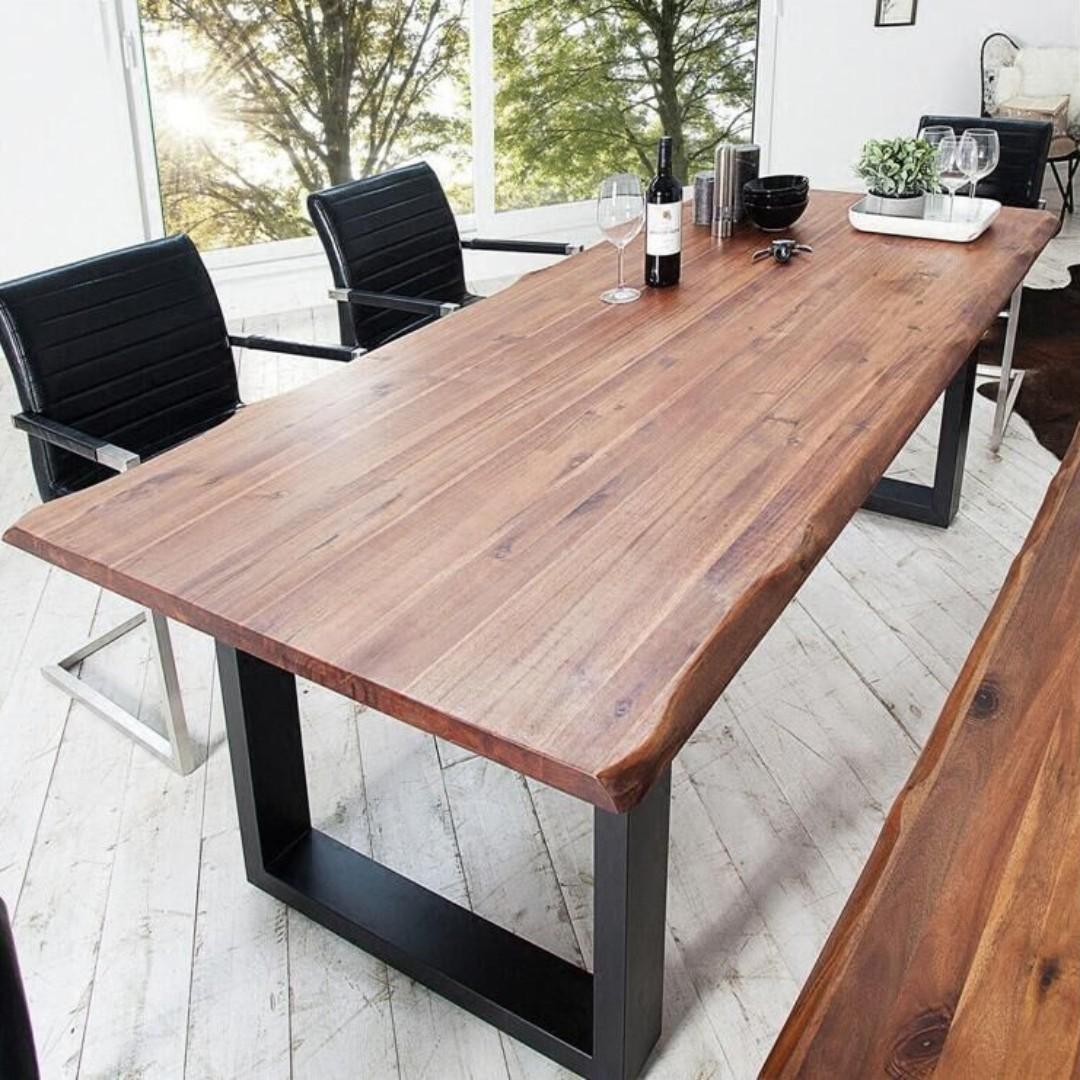 Irregular wood shop dining table
