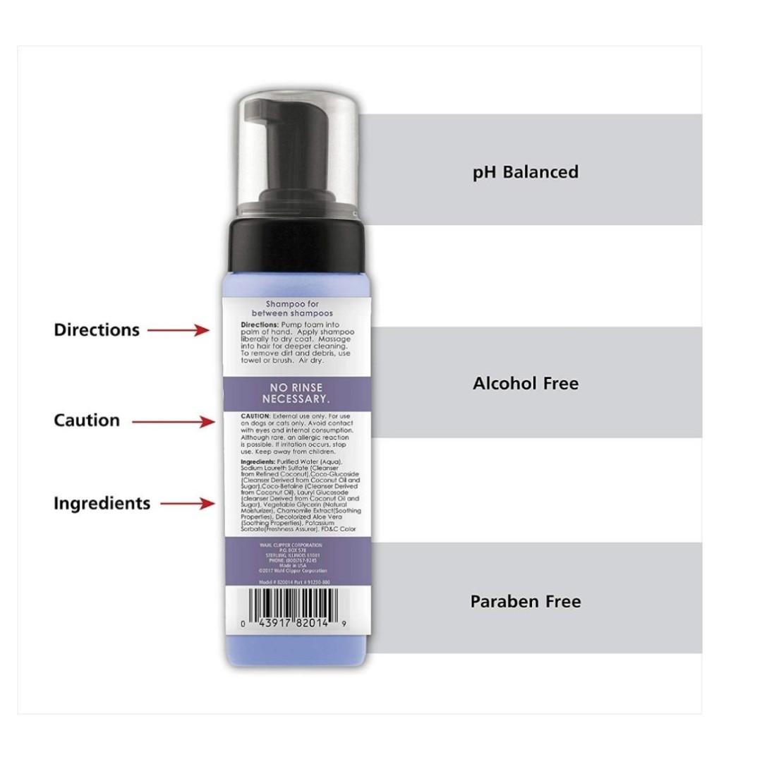 Wahl no rinse hot sale waterless shampoo lavender