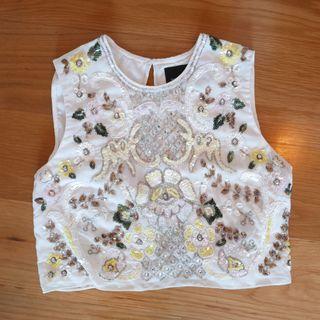 Needle & Thread Fully Beaded Top Size UK 8 Worn Once
