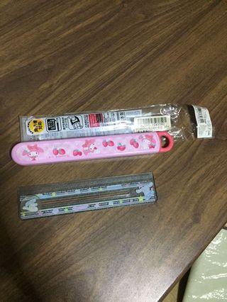 My Melody chopsticks with case