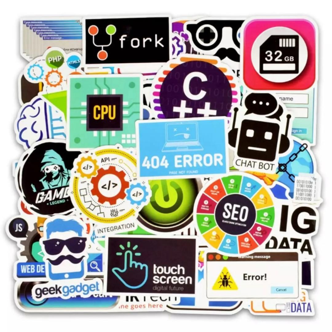 50pcs Programming Language Decal Stickers Internet HTML Software ...