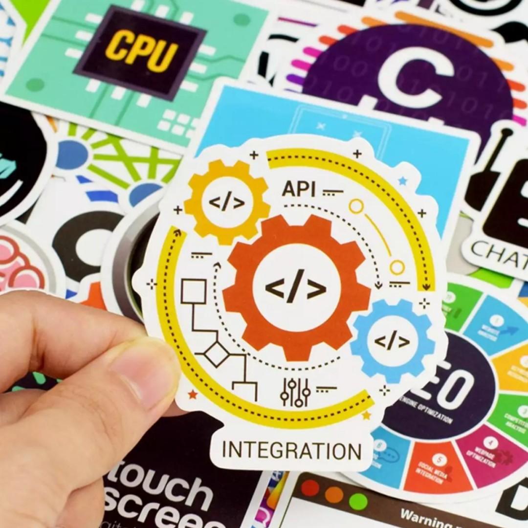 50pcs Programming Language Decal Stickers Internet HTML Software ...
