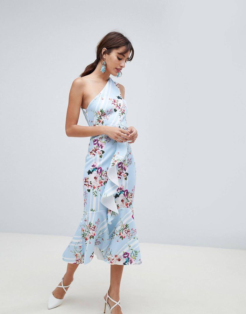 asos blue midi dress