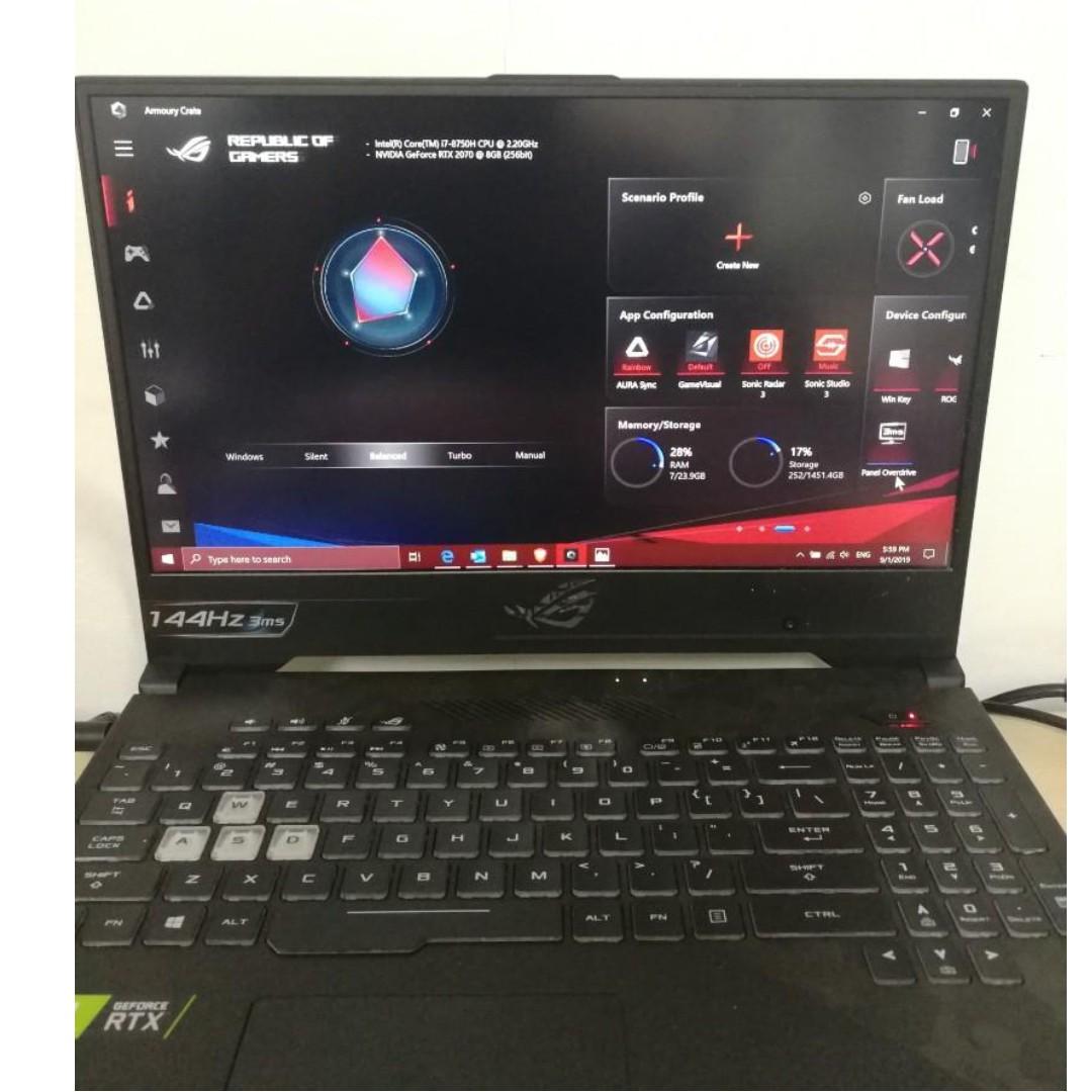 Asus Rog Strix Scar Ii Gaming Laptop Rtx 2070 Gl504gw Electronics Computers Laptops On Carousell