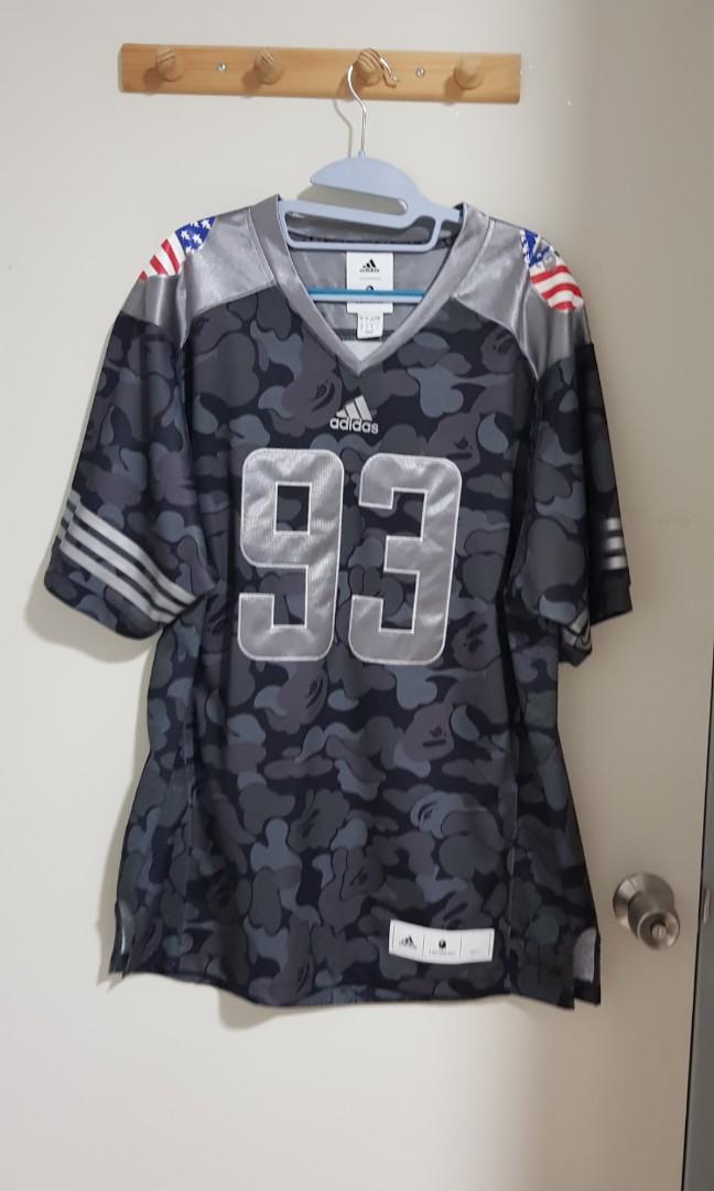 Bape x Adidas NFL Jersey, Men's Fashion 