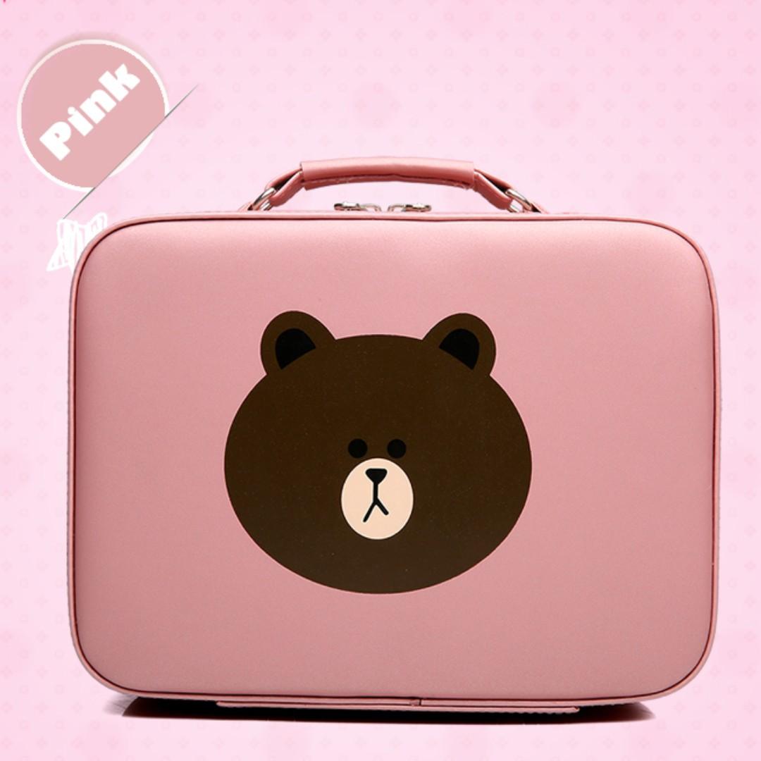 *BRAND NEW* LINE Friends Brown Makeup Bag / Briefcase / Modern, Women's