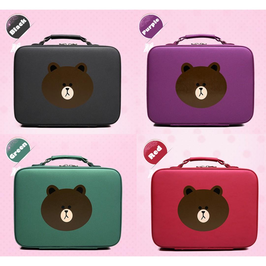 *BRAND NEW* LINE Friends Brown Makeup Bag / Briefcase / Modern, Women's