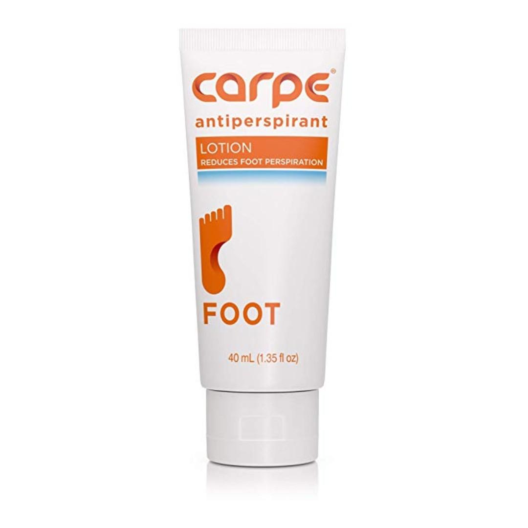 Carpe Antiperspirant Foot Lotion Reduces Foot Perspiration Clinically