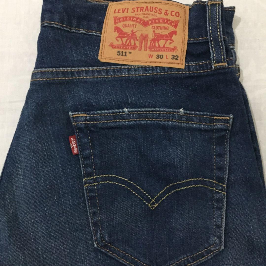 Celana Jeans Levis 511 Slim 30, Fesyen Pria, Pakaian , Bawahan di Carousell