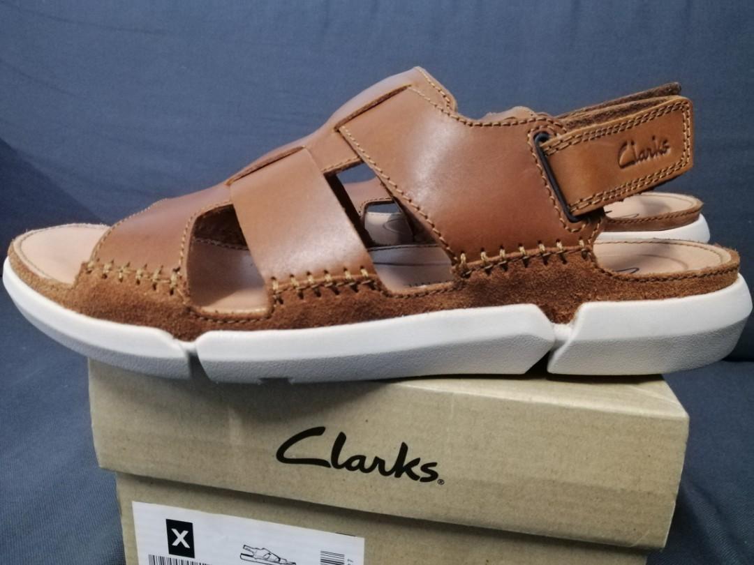 Clarks Trisand Bay Sandal Tan Leather NEW, Men's Fashion, Footwear, Casual shoes on Carousell