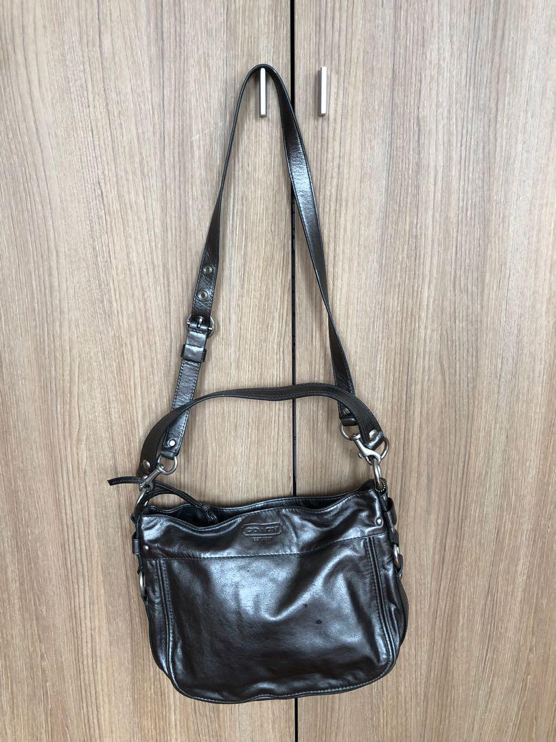 coach pewter handbag