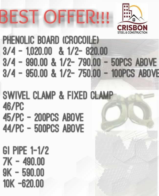 Formworks phenolic board, Commercial & Industrial, Construction Tools