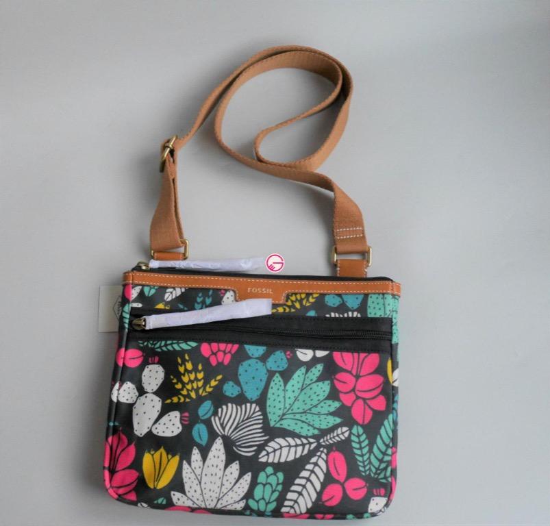 Fossil Eliza Crossbody Dark Floral Fesyen Wanita Tas Dompet di Carousell