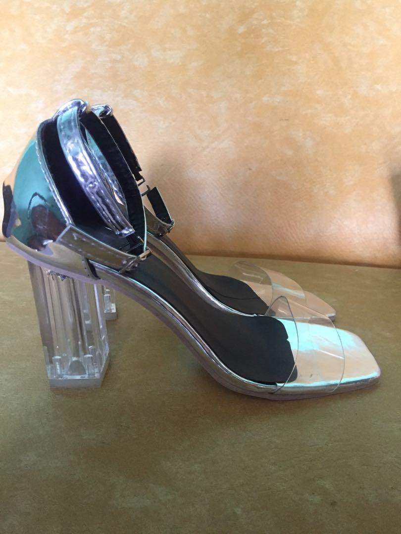 glass wedding shoes