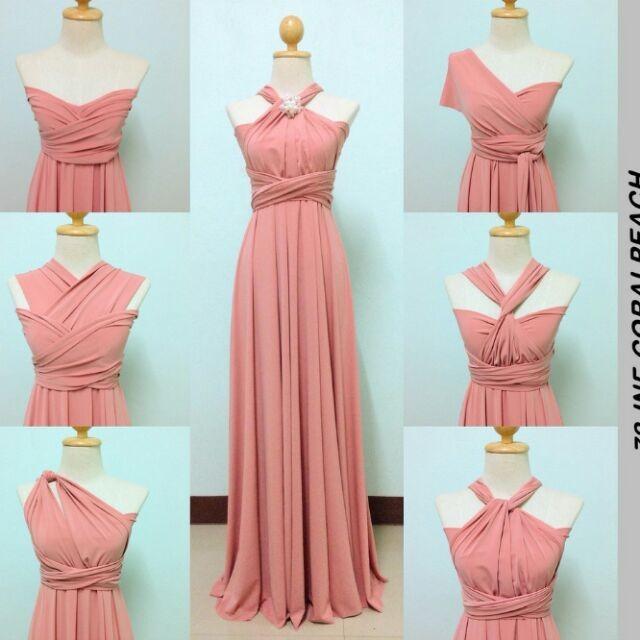 coral infinity dress