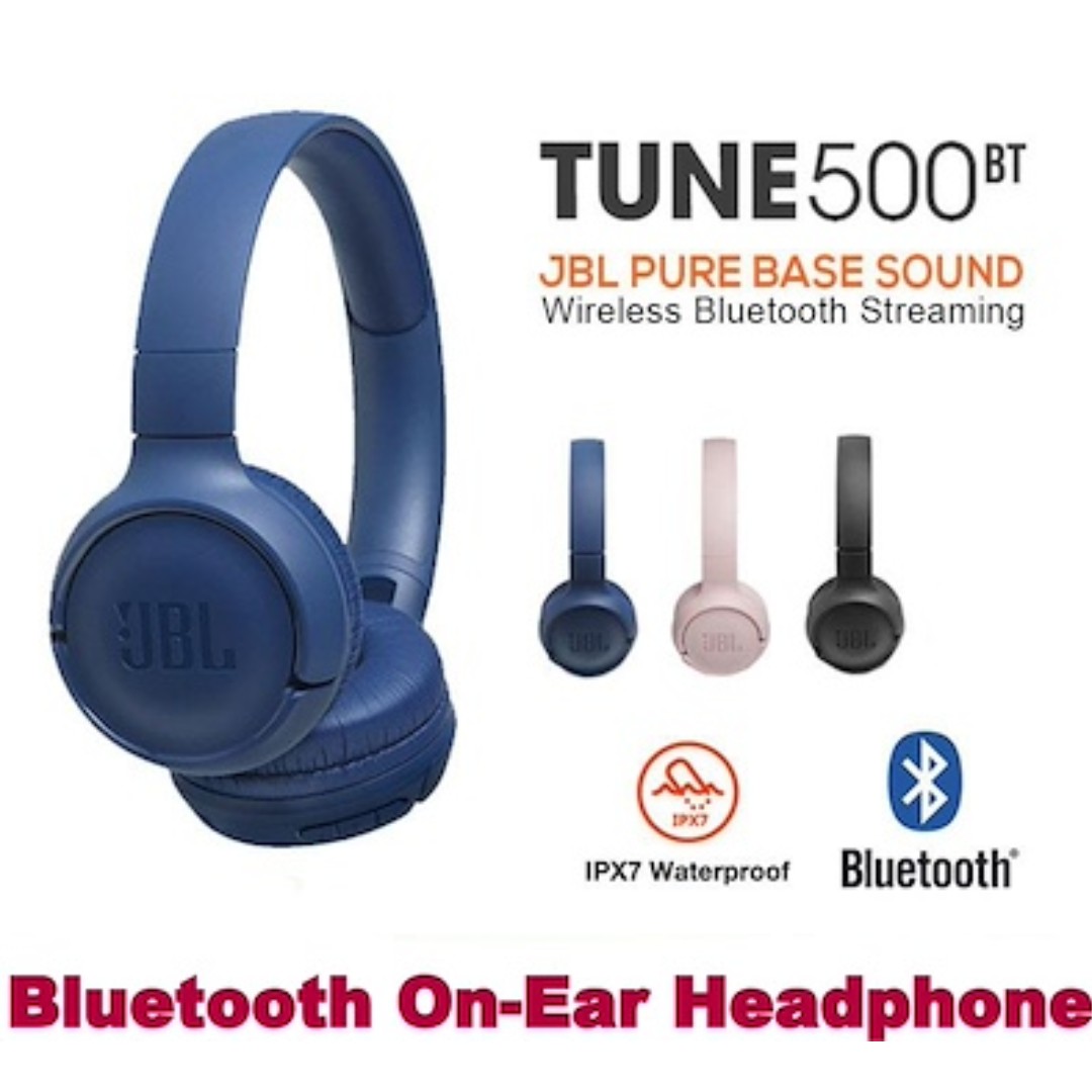 JBL Tune 500BT T500BT Bluetooth OnEar Headphone , 3 COLORS, Audio