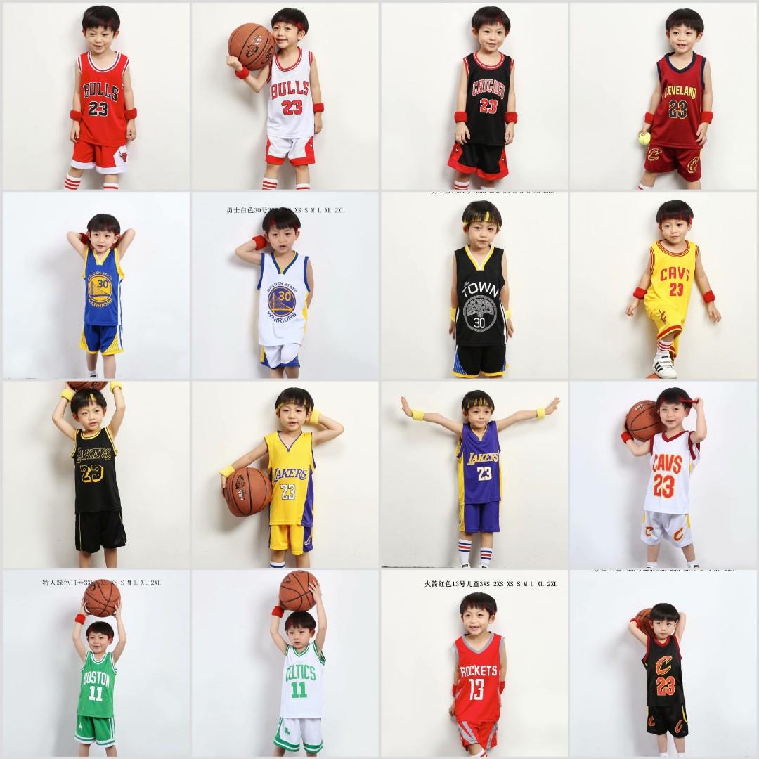 Kids Children Teens Basketball Jersey Outfit Set Babies Kids