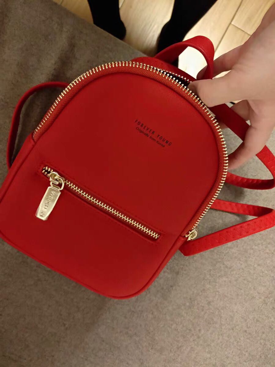 Red mini clearance backpack purse