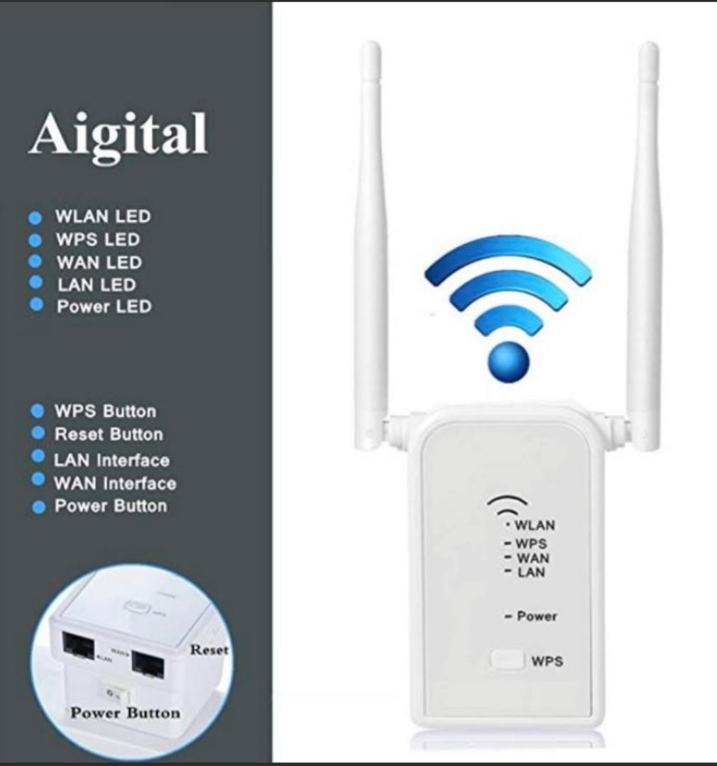 (M157) WiFi Range Extender, Aigital 300M Wireless Repeater Network