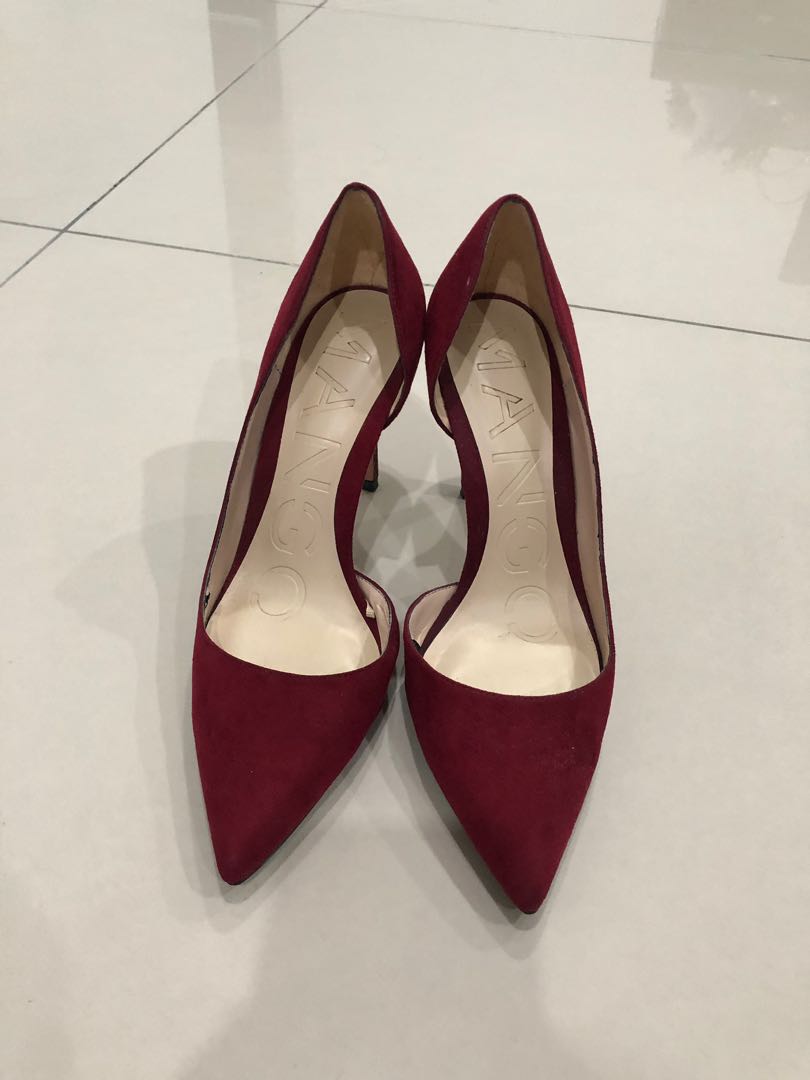 Mango Red High Heels Women s Fashion Footwear Heels on Carousell