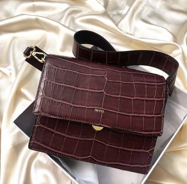 Mini Flap Bag - Brown Croc – Friday by JW PEI