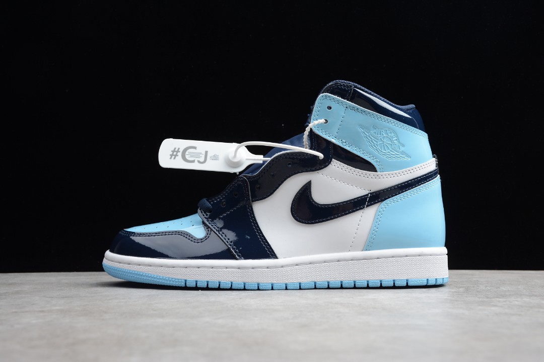 air jordan 1 mid unc patent leather