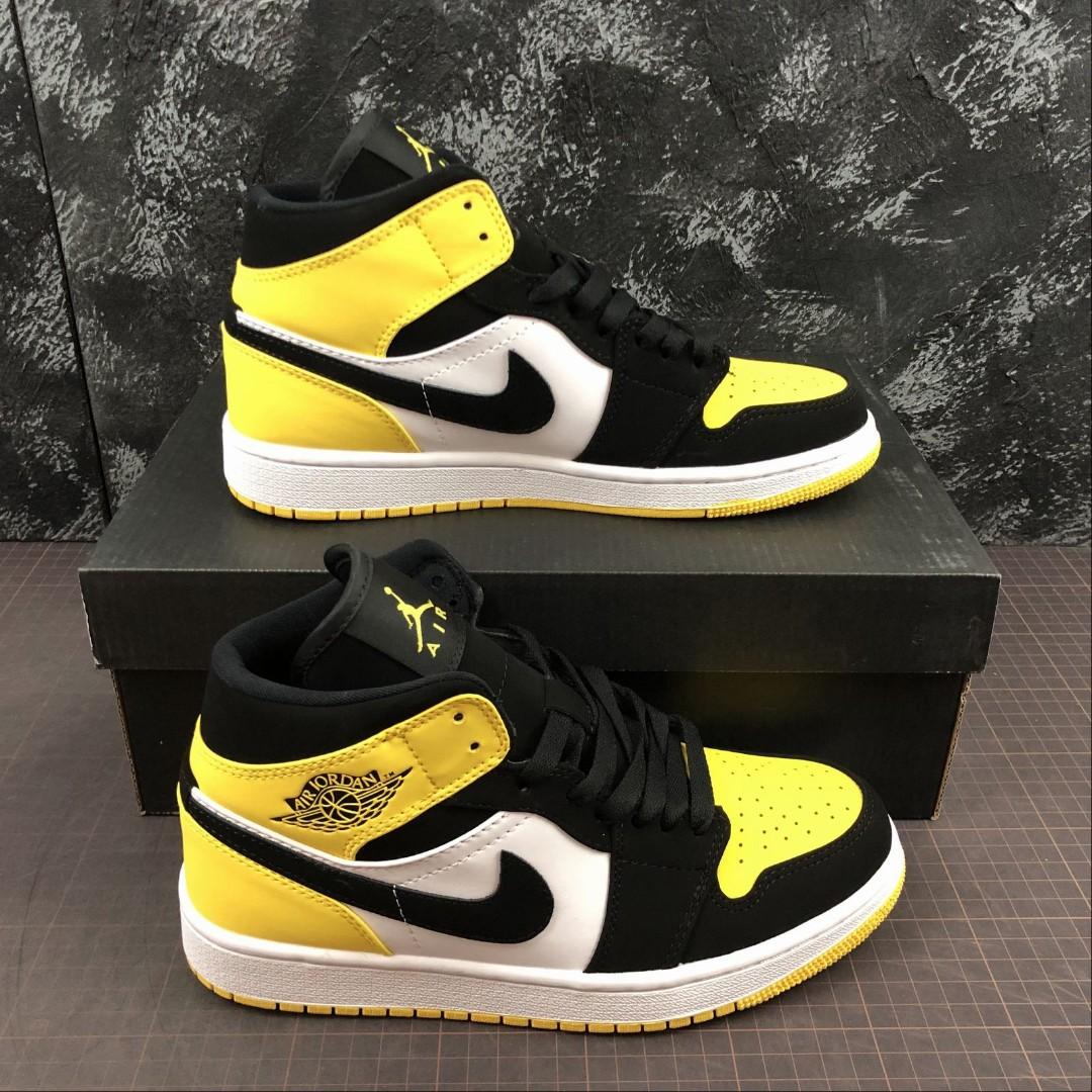 aj 1 mid yellow toe