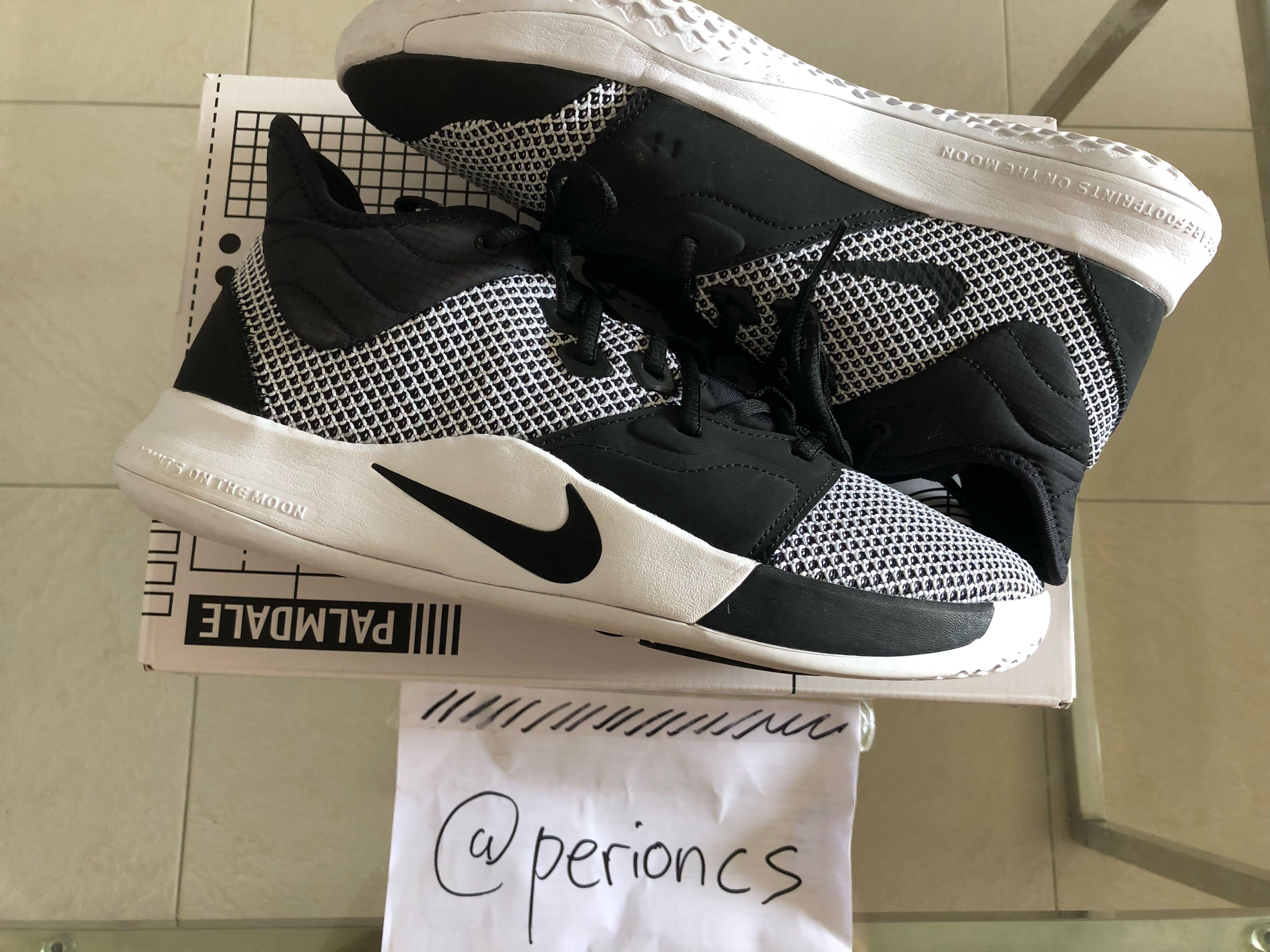 pg3 shoes black and white