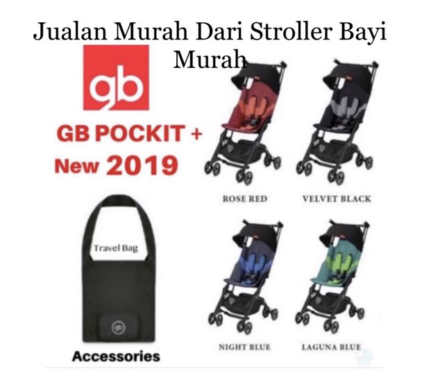 GB Pockit Plus Ultra Compact Lightweight Stroller - Laguna Blue