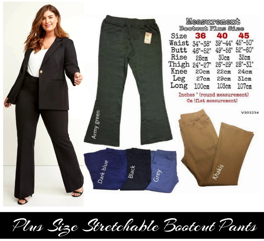 plus size bootcut khakis