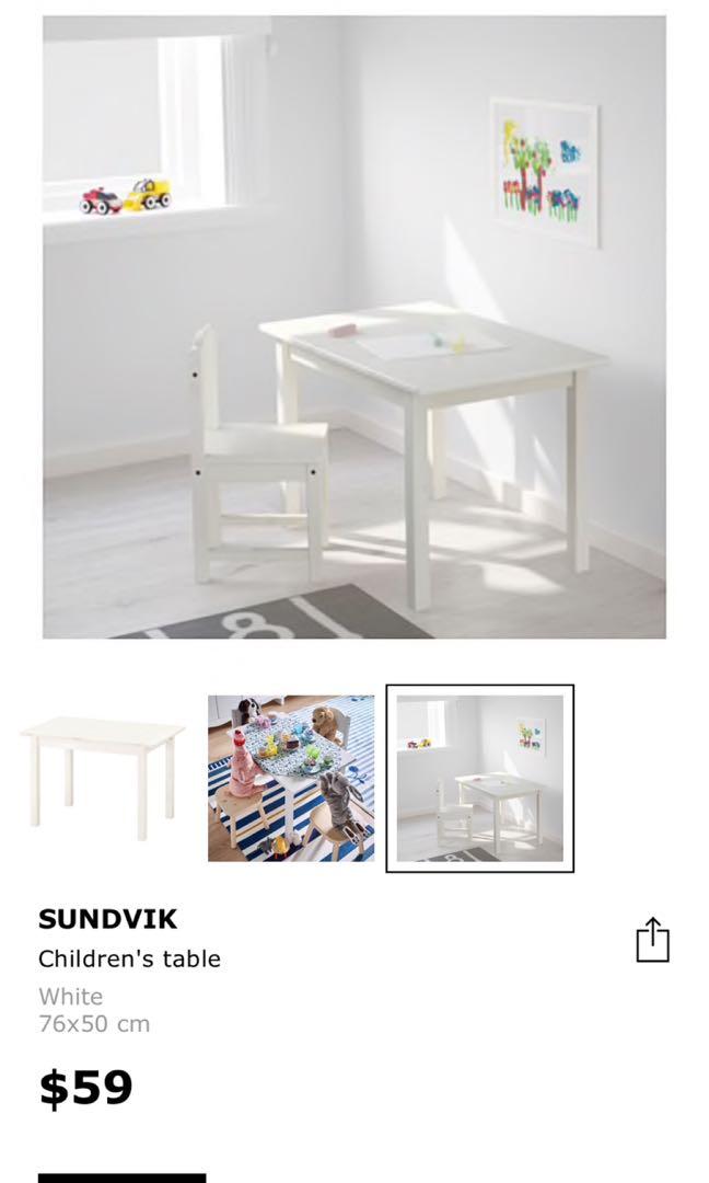 ikea kids table white