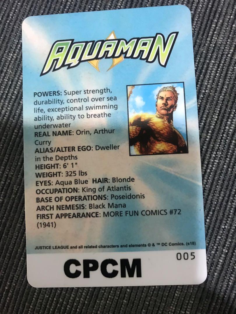 Rare Aquaman Dc Card Toys Games Video Gaming Video Games On - roblox ultimate collectors set series 1limited edition brand newsealed