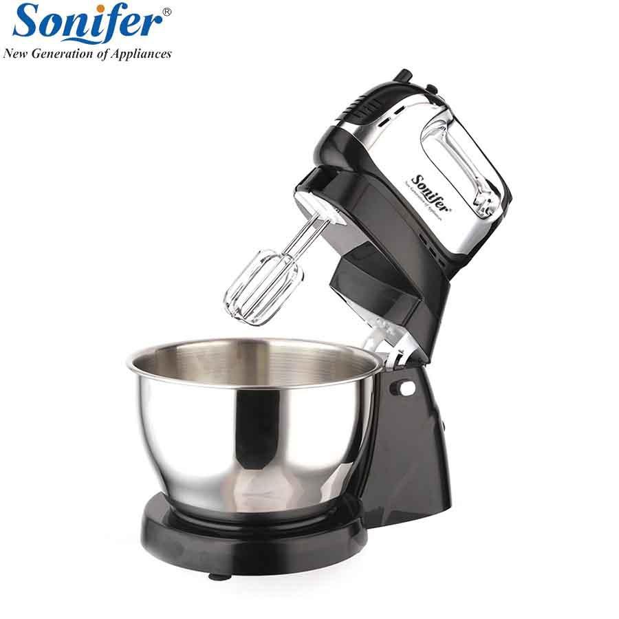 Sonifer Multifunction Large Size 5 Speeds Stand Mixer Stainless