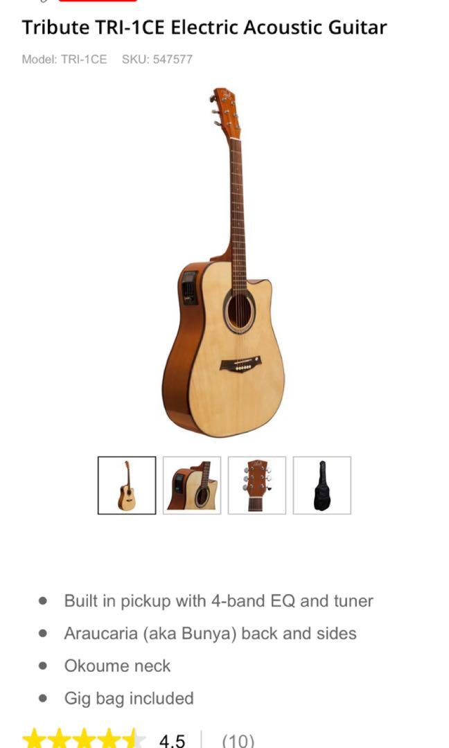 Tribute electric acoustic guitar clearance