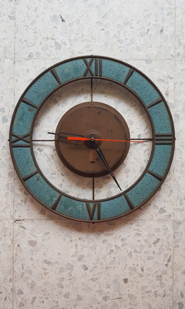 Vintage Antique brass wall clock., Hobbies & Toys, Memorabilia