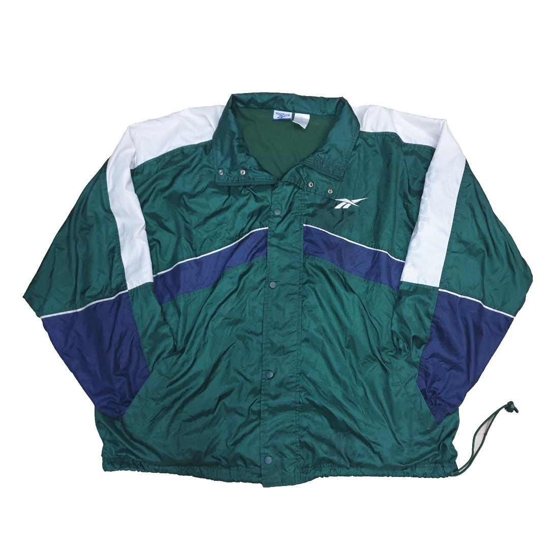 reebok green windbreaker