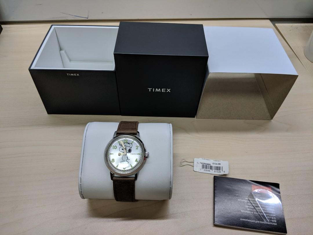 Welton Timex X Peanuts Featuring Snoopy 40mm Leather Strap Watch