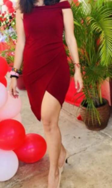 Wrap Front Dress (Category: Dresses) located in Makati City. Submitted by aleeli (Listing ID 249407834, Image 2). Description: Used only once sa graduation! Good as new..