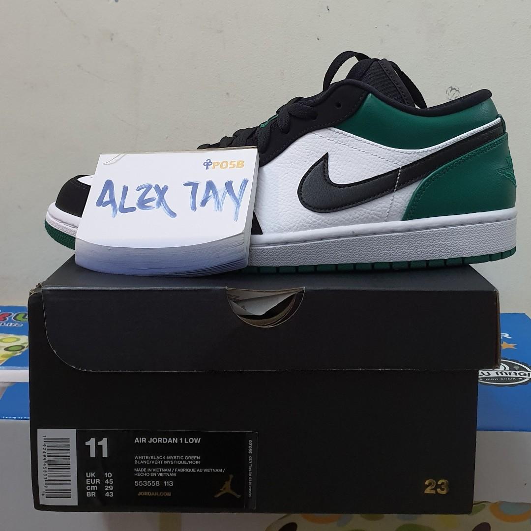 jordan 1 low mystic green
