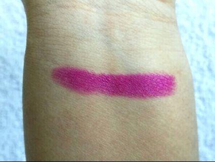 Bright pink lipstick