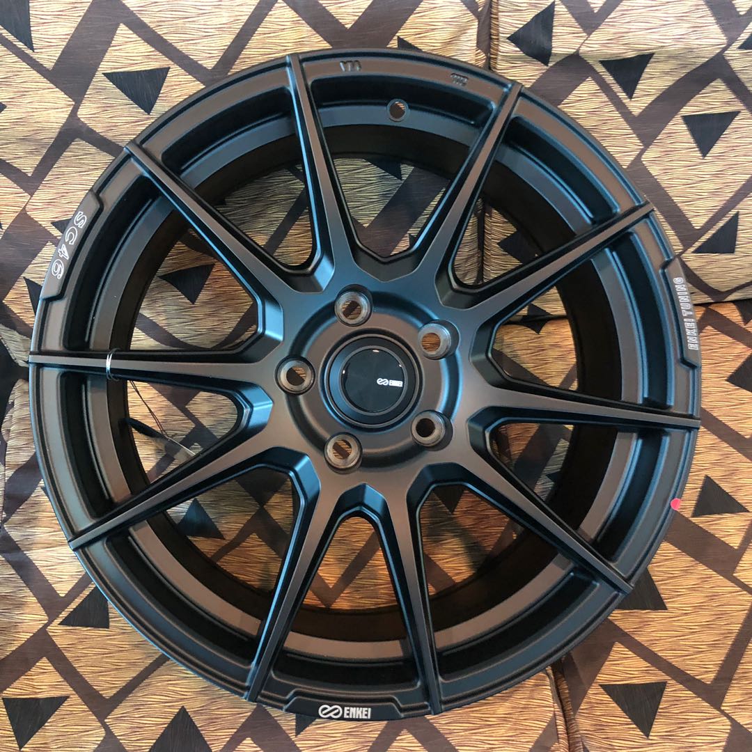 17” Original Enkei SC46 5x114.3, Car Accessories, Tyres & Rims on Carousell