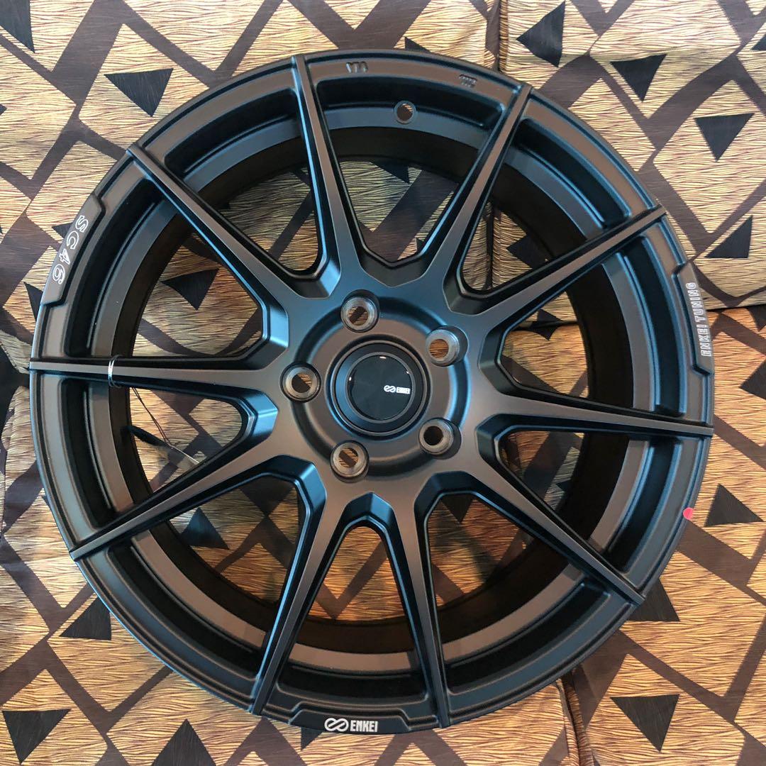 17” Original Enkei SC46 5x114.3, Car Accessories, Tyres & Rims on Carousell