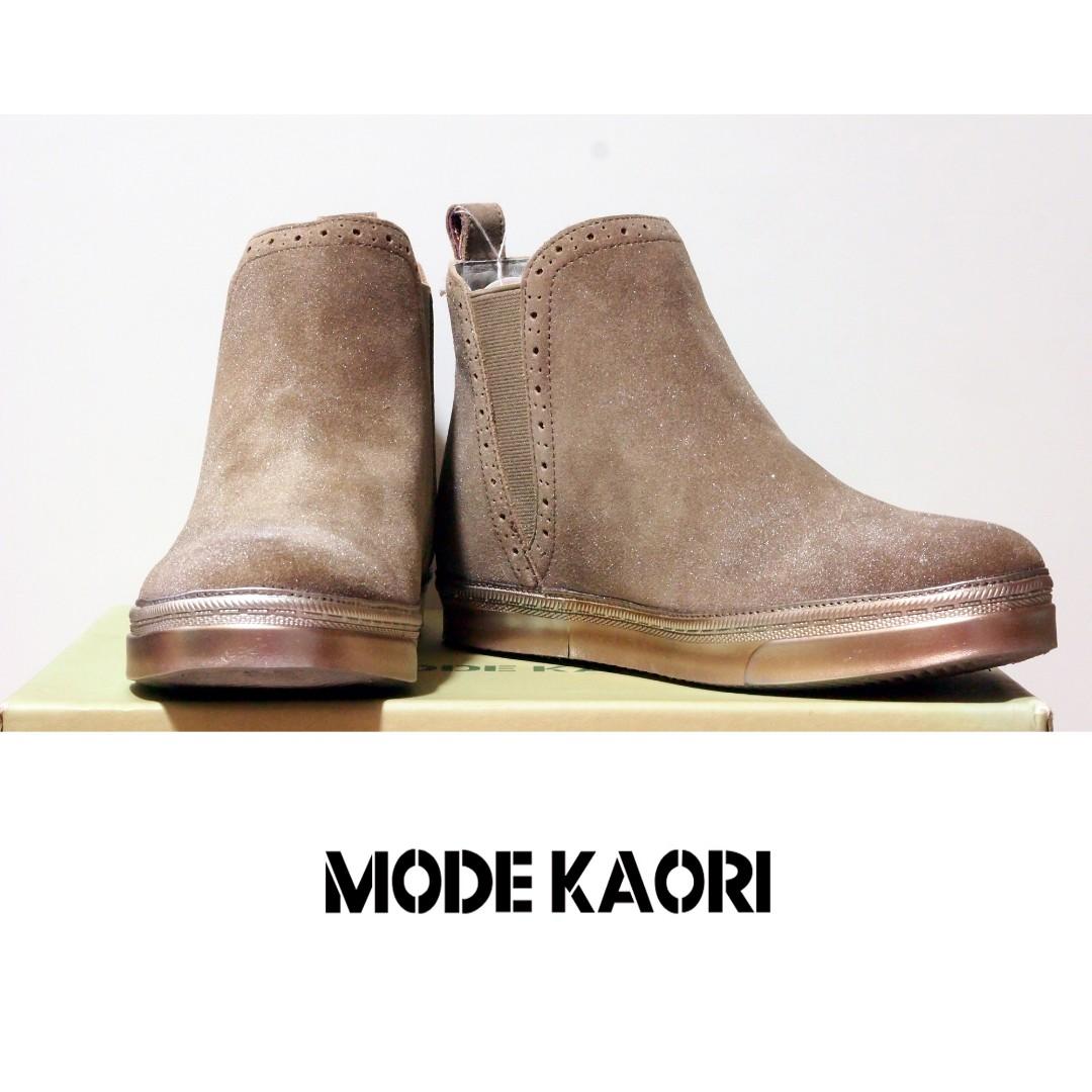 003 全新日本MODE KAORI 女裝短Boot, 女裝, 鞋, 拖鞋- Carousell