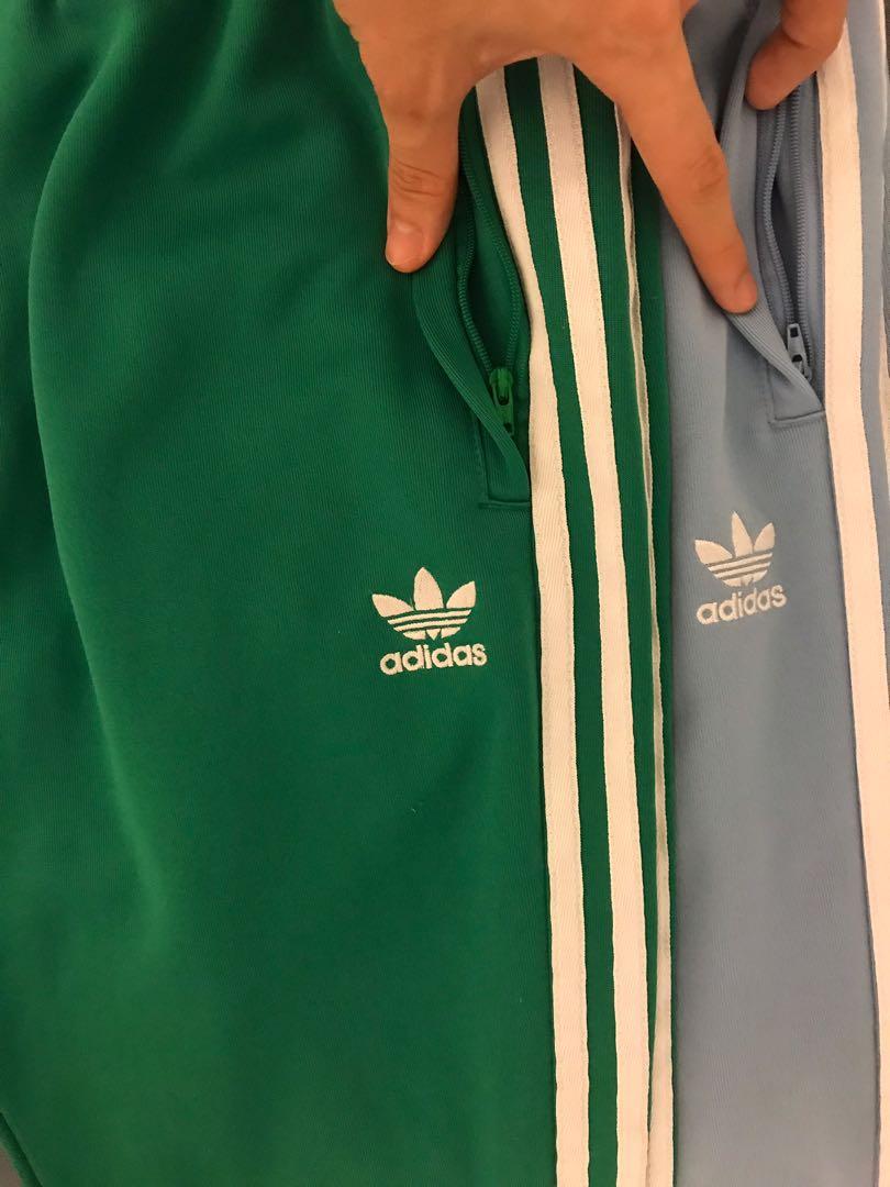 light green adidas pants