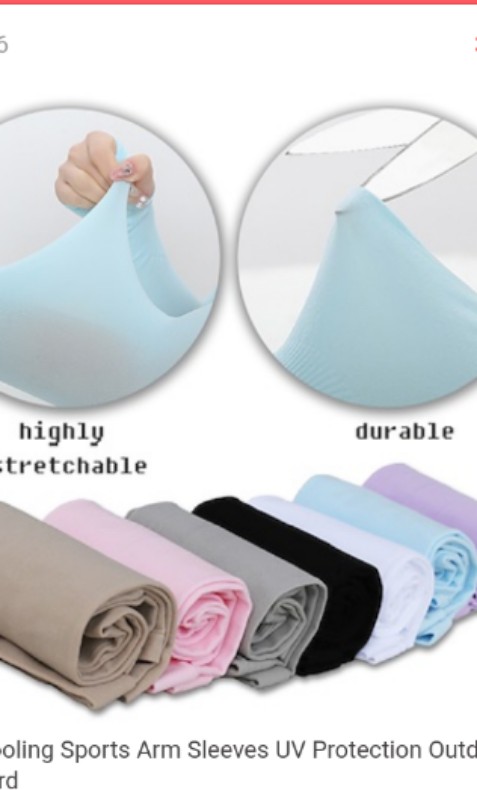 Anti-UV cooling Arm Sleeves with thumb hole