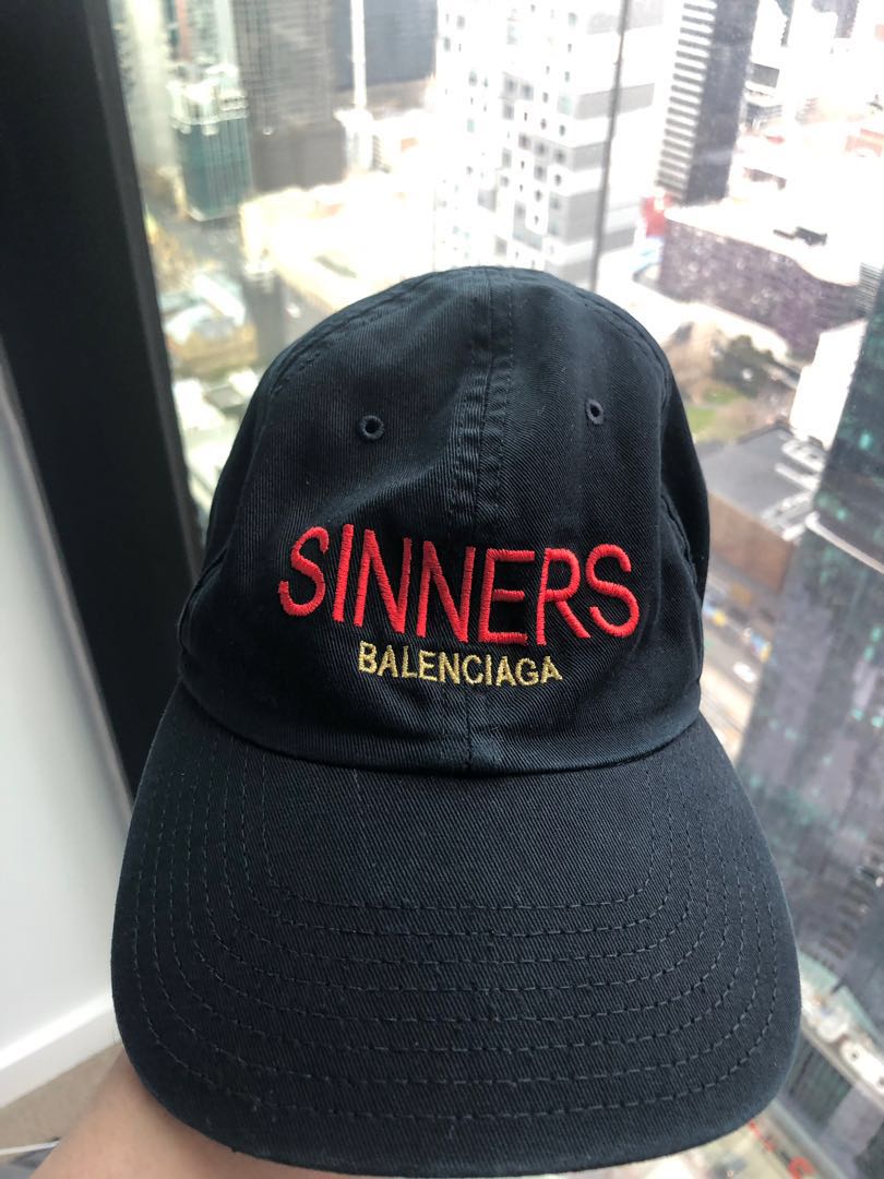 Balenciaga Sinners Cap, Men's Fashion, Watches & Accessories, Caps
