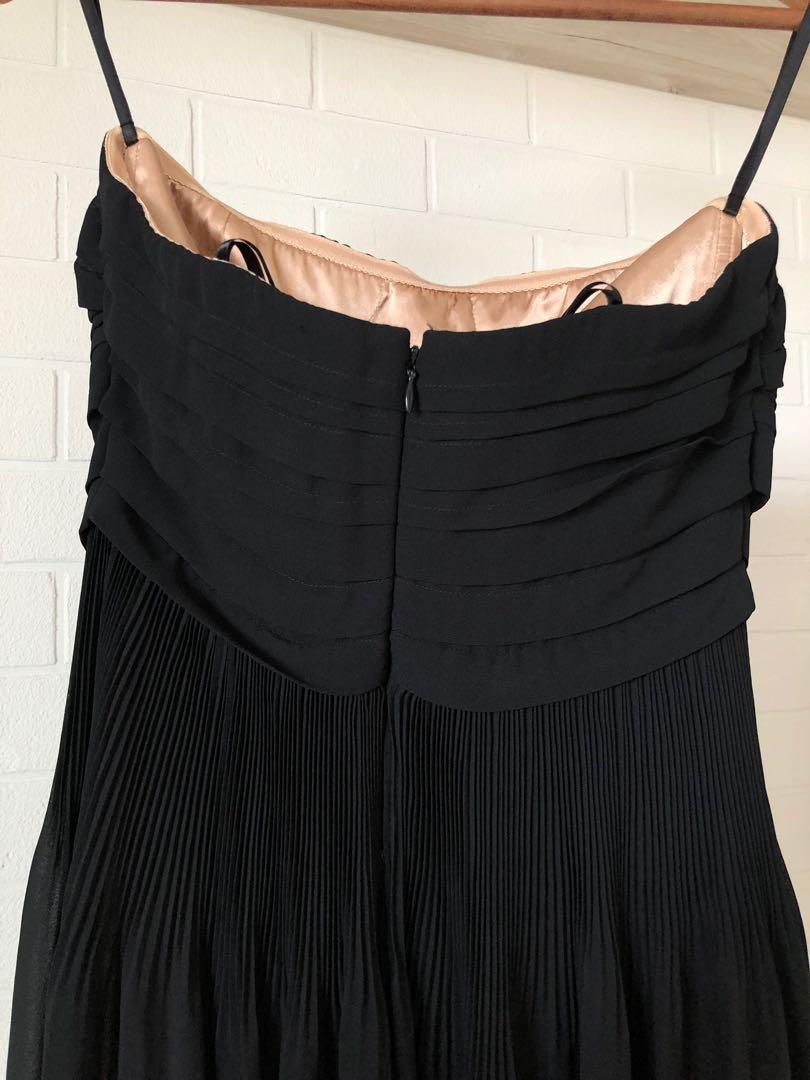 Bcbg black strapless dress online