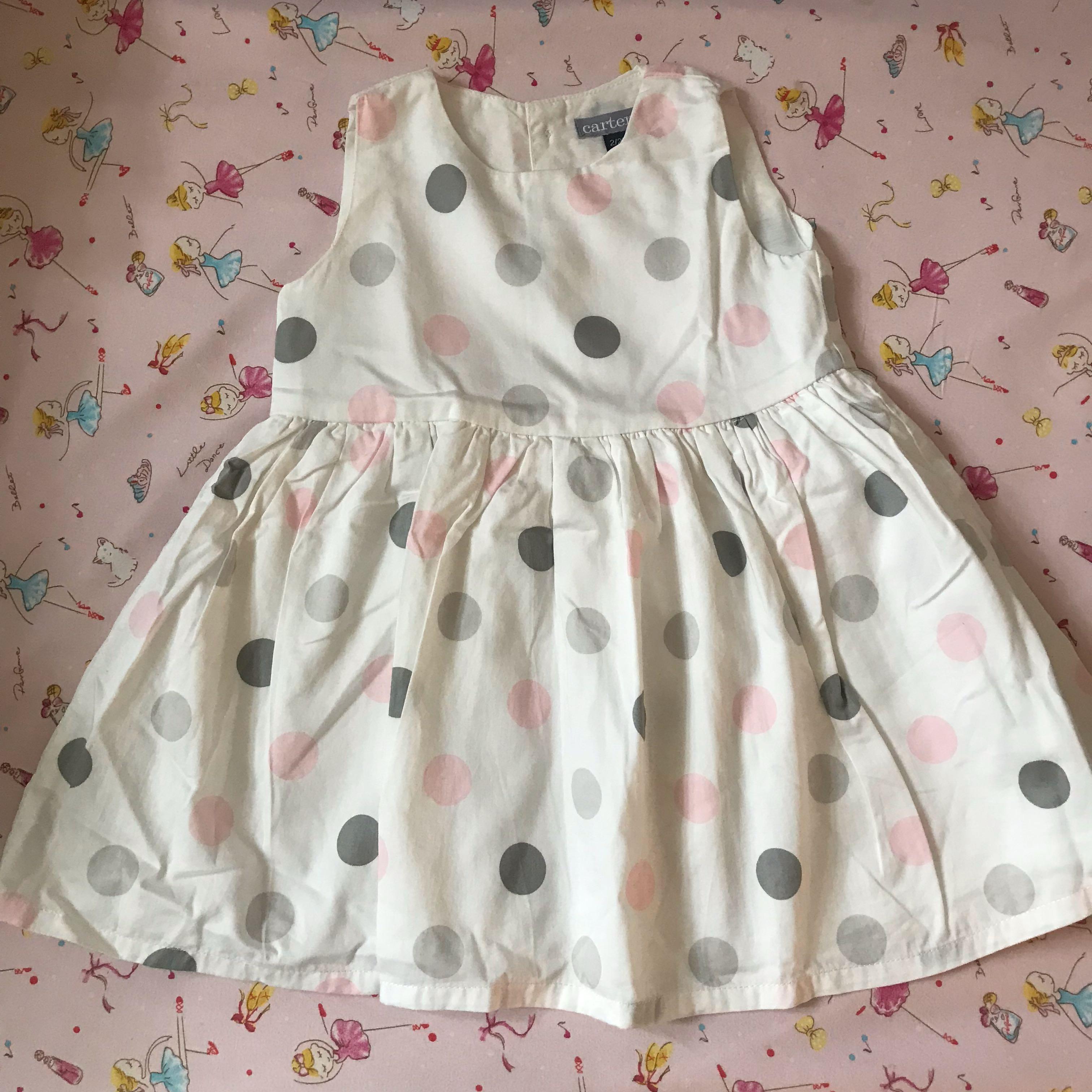 Carters Baby Dress Polkadot Babies Kids Girls Apparel 1 To 3