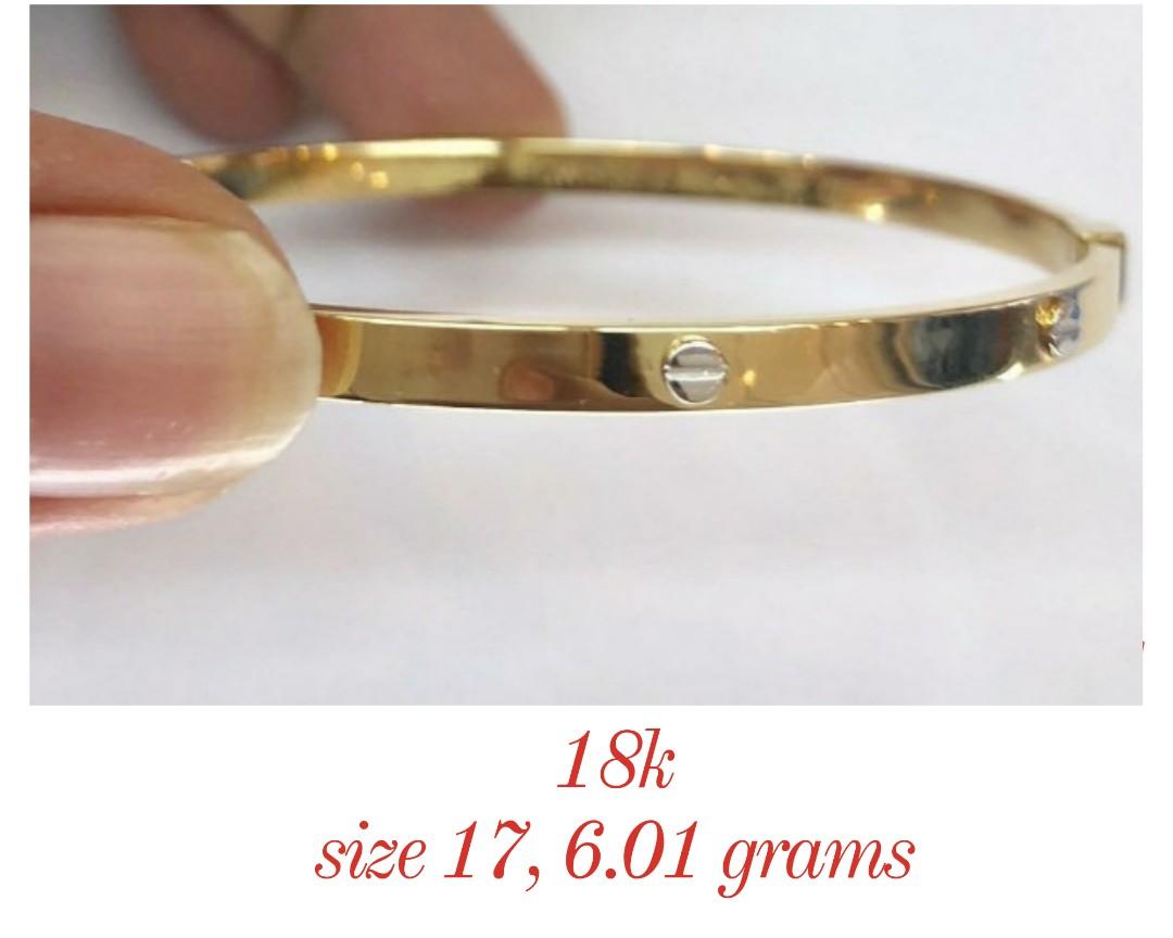 Cartier inspired 18k gold Bracelet 