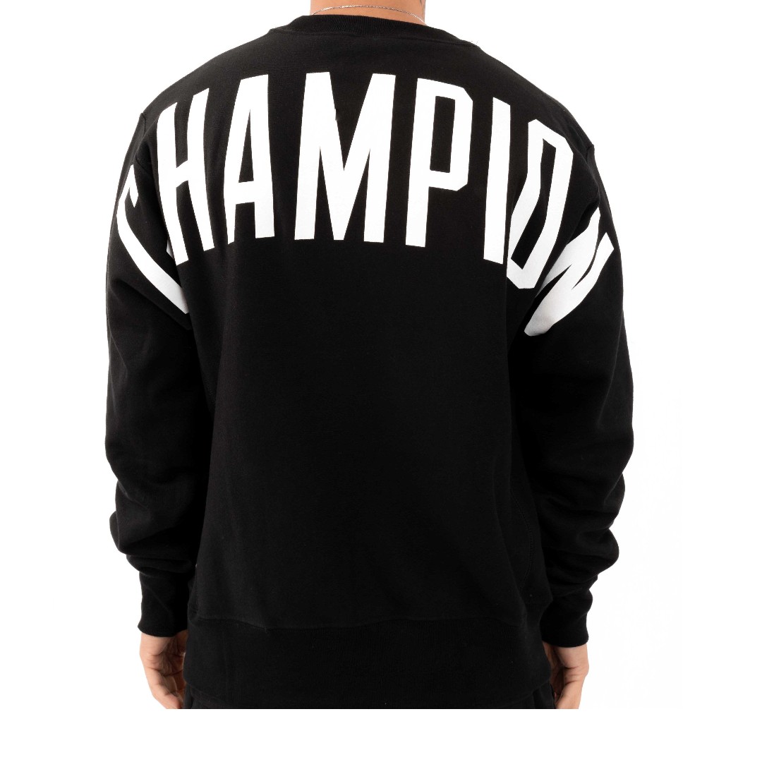 oversized black champion hoodie